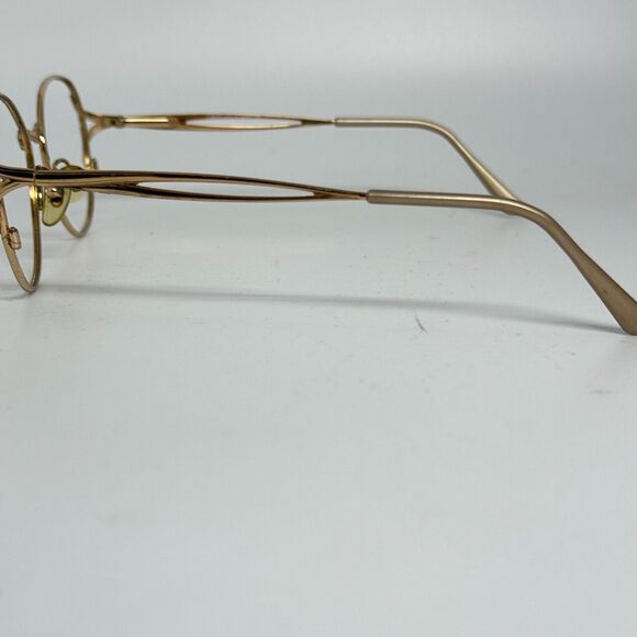 L’amy Nadine Eyeglasses Frames Gold Brown Full Rim Frames H5559 - Picture 2 of 8